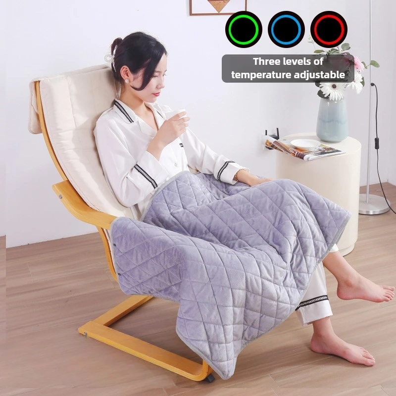 Winter Warm Portable Electric Heating Blanket, USB Heating Shawl Blanket, Powered Warmer Bed for Home Office