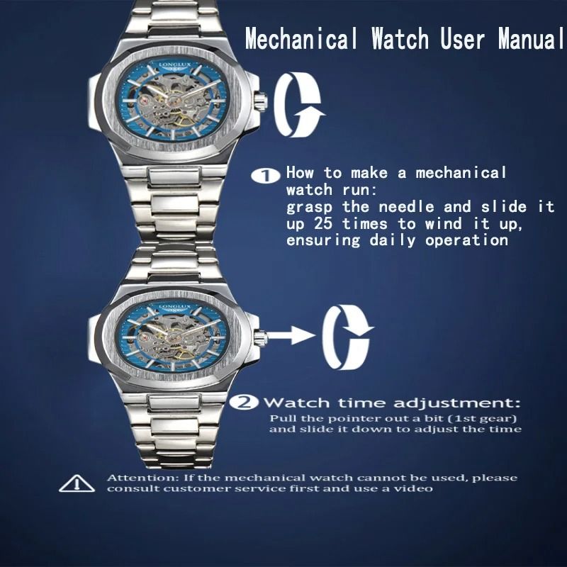 LONGLUX Men Automatic Mechanical Watch