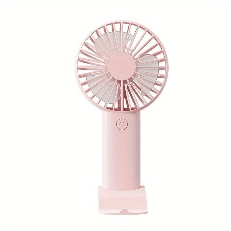 Rechargeable USB Handheld Fan with Phone Holder