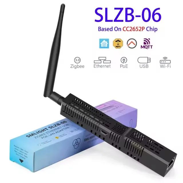 SMLIGHT SLZB-06 Zigbee Adapter with Ethernet, USB, WiFi & PoE – Compatible with Zigbee2MQTT, ZHA, Home Assistant