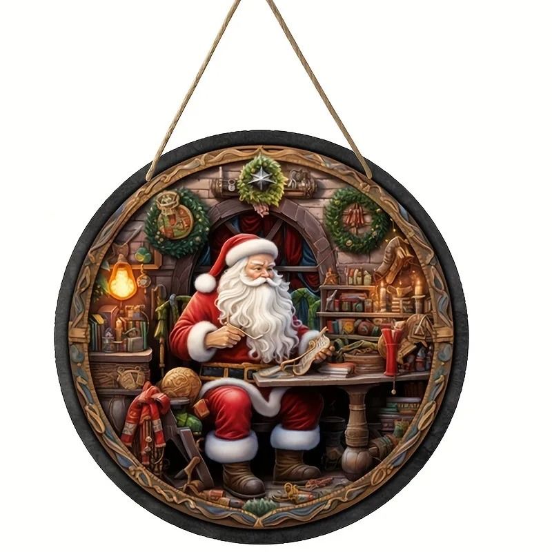 Christmas Welcome Hanging Wooden Sign