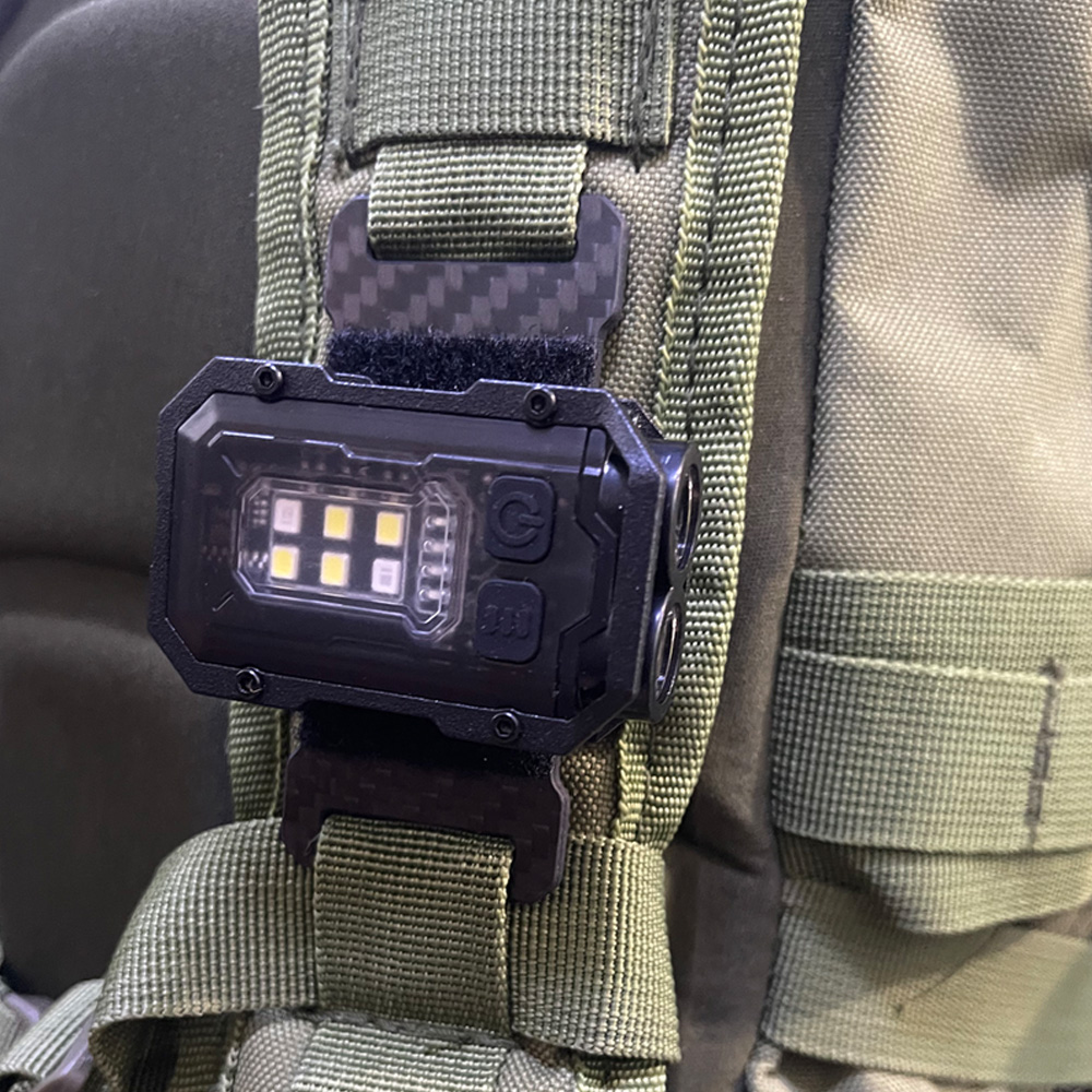 Outdoor EDC Mini Light USB Rechargeable Tactical Strobe for Molle System Backpack Strap