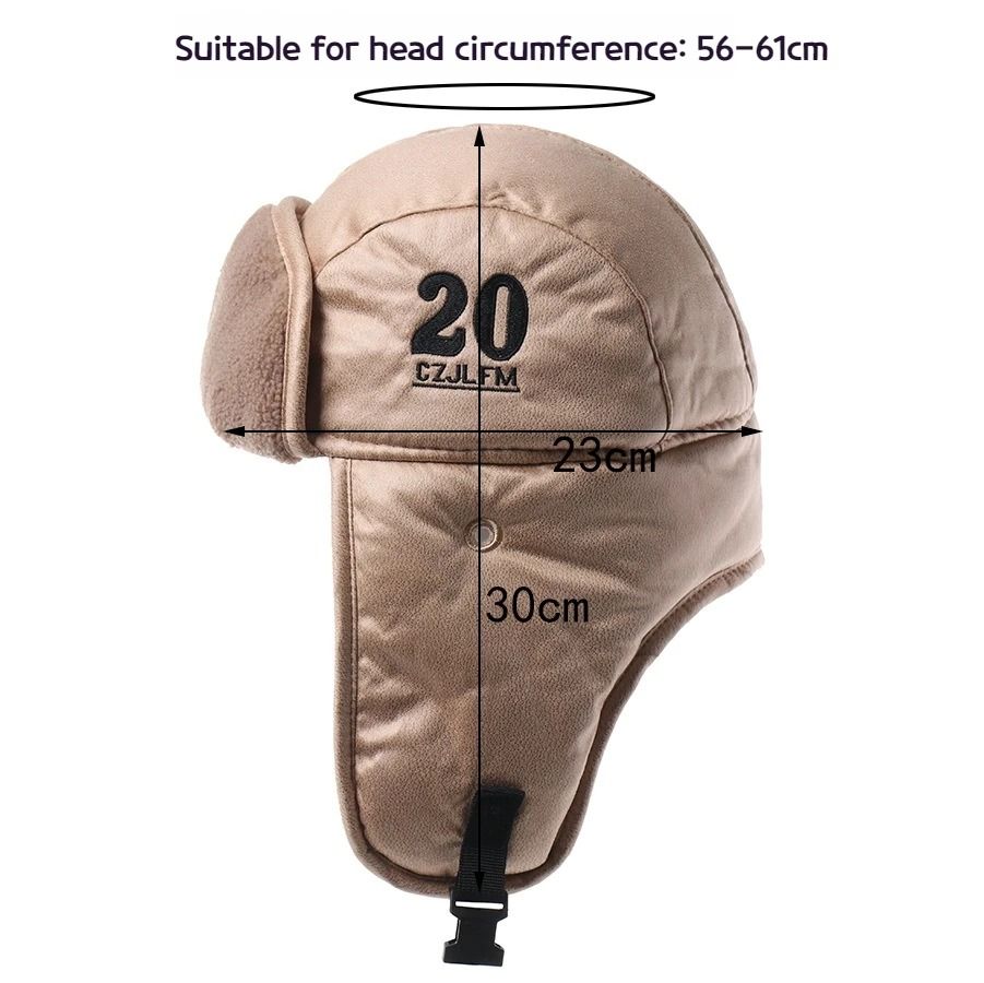 Synthetic Leather Thermal Bomber and Pilot Hat