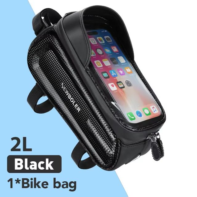 NEWBOLER Waterproof Bicycle Frame Bag – Top Tube Cycling Bag with 6.5