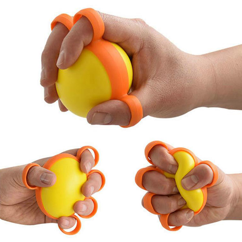 Finger Exercise Hand Therapy Ball, Grip Strength Trainer for Rehabilitation and Stress Relief