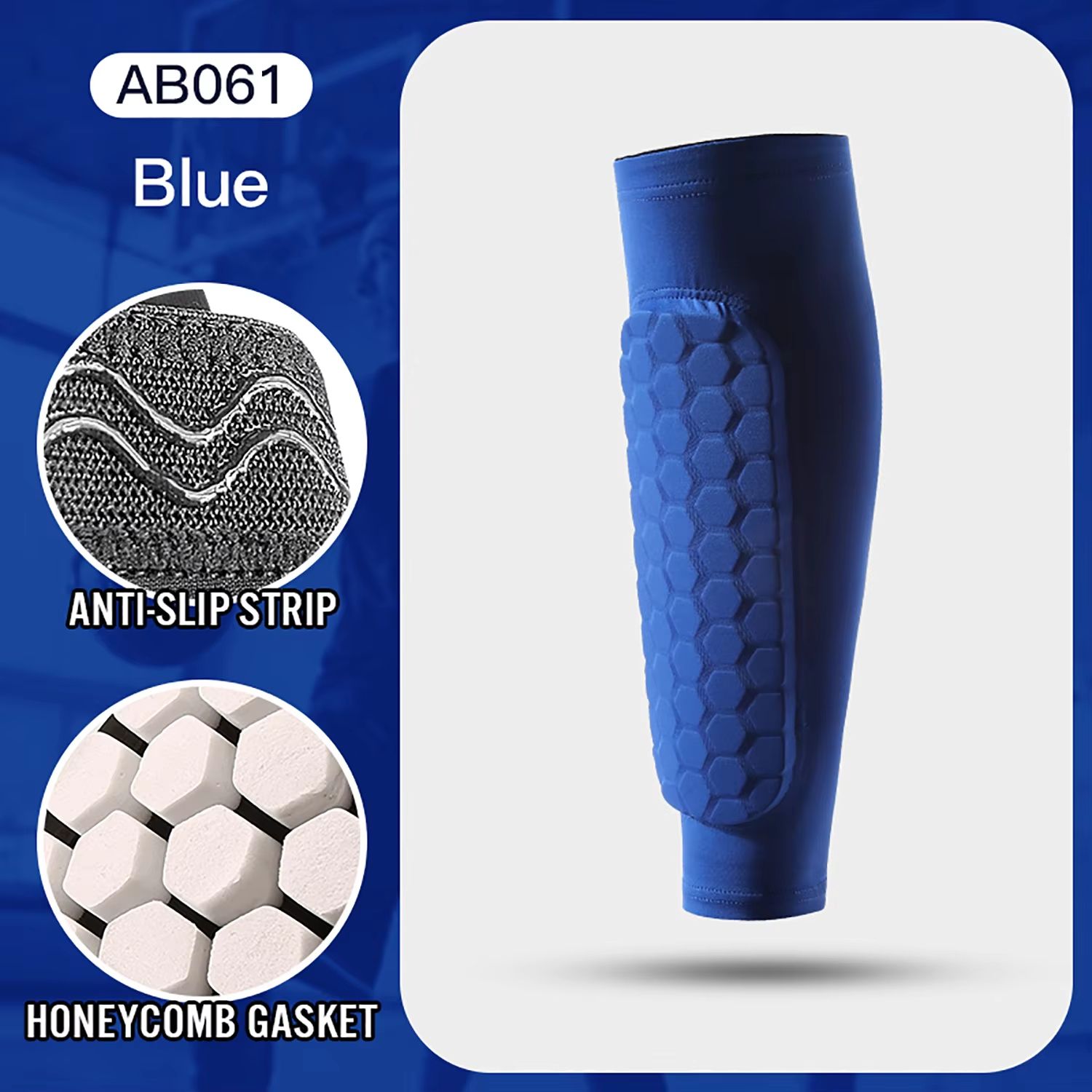 Honeycomb Padded Football Shin Guard Compression Sleeve