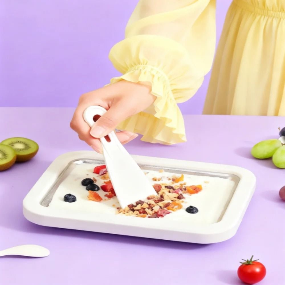 DIY Fried Ice Cream Maker – Compact Stainless Steel Cold Plate for Kids