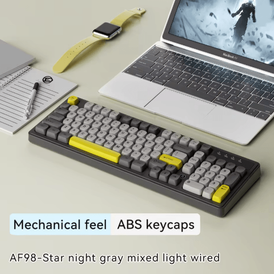 AJAZZ AF98 Wireless RGB Mechanical Feel Keyboard with Three Mode Connectivity