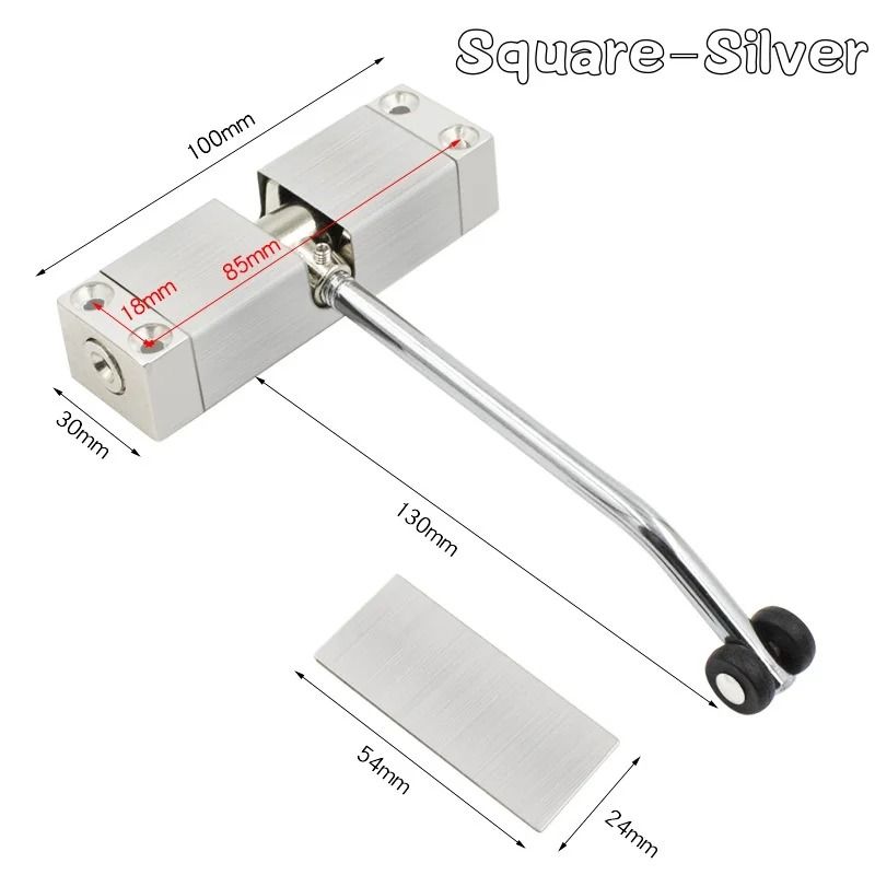 SecureClose 180 Degree Automatic Door Closer Adjustable Heavy Duty Spring