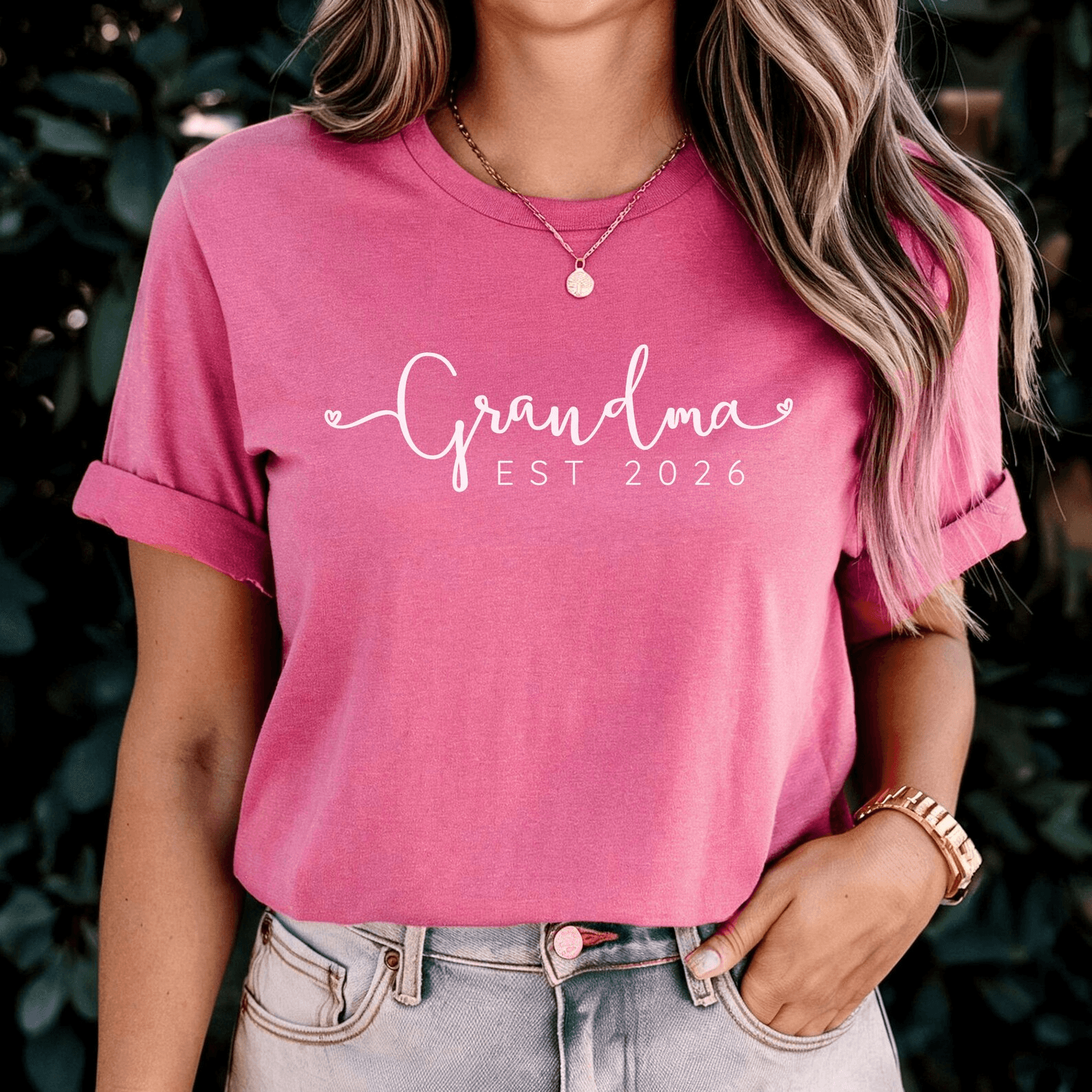 Grandma Est 2026 Shirt Custom Year Personalized Grandma Gift Tee