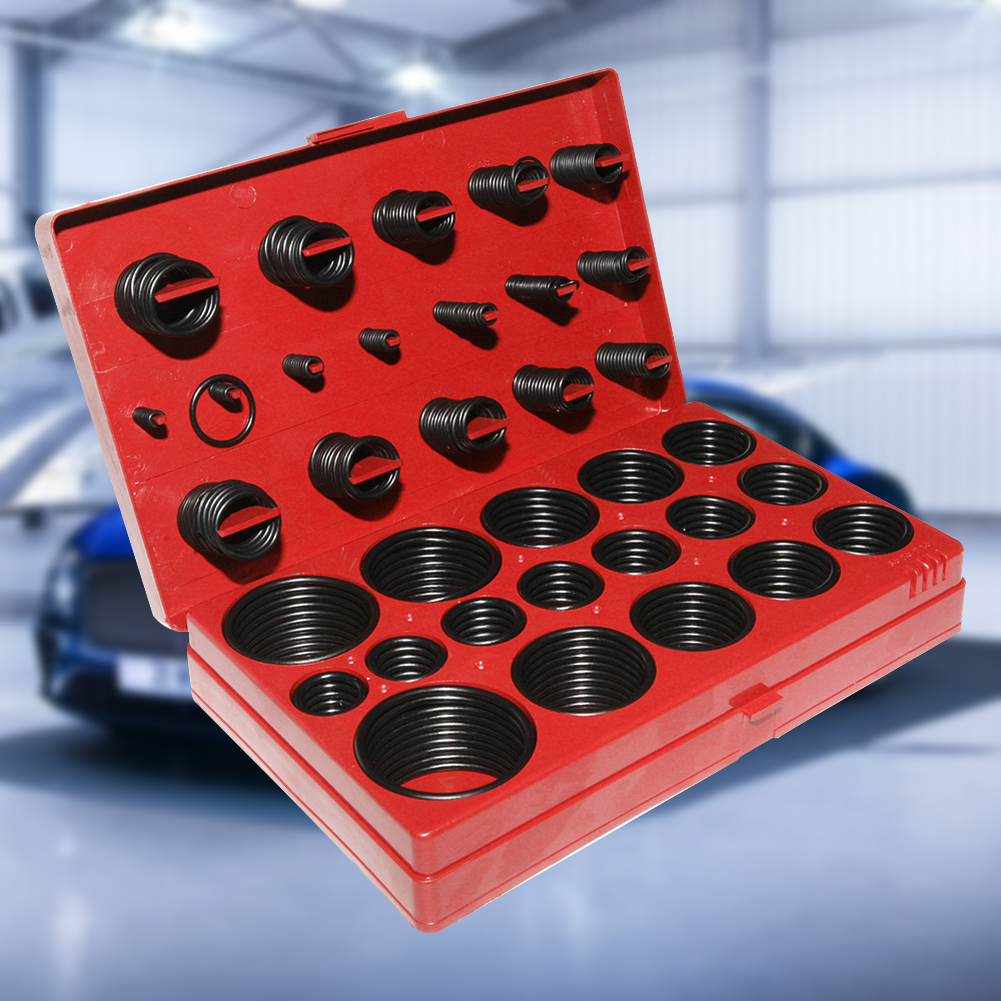 Universal Auto O-Ring Seal Assortment Set for Car & Plumbing Durable O-Shape Sealing Rings for Garage & Pipeline Use