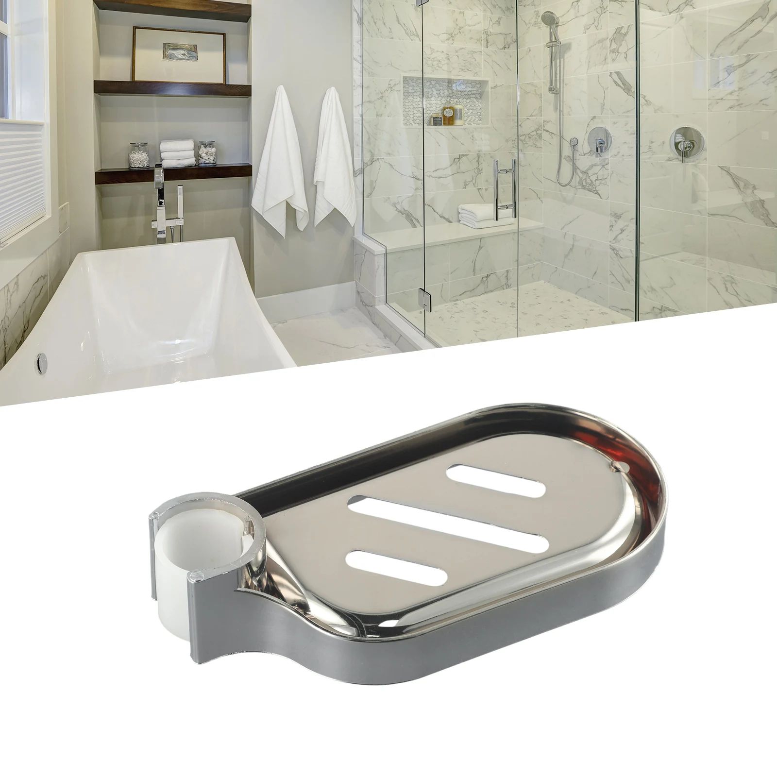 Liftable Wall Mounted Shower Soap Tray