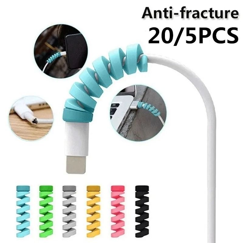 Spiral Cable Protector – High-Performance Spiral Saver Cover for USB, Earphone, & Mouse Wires