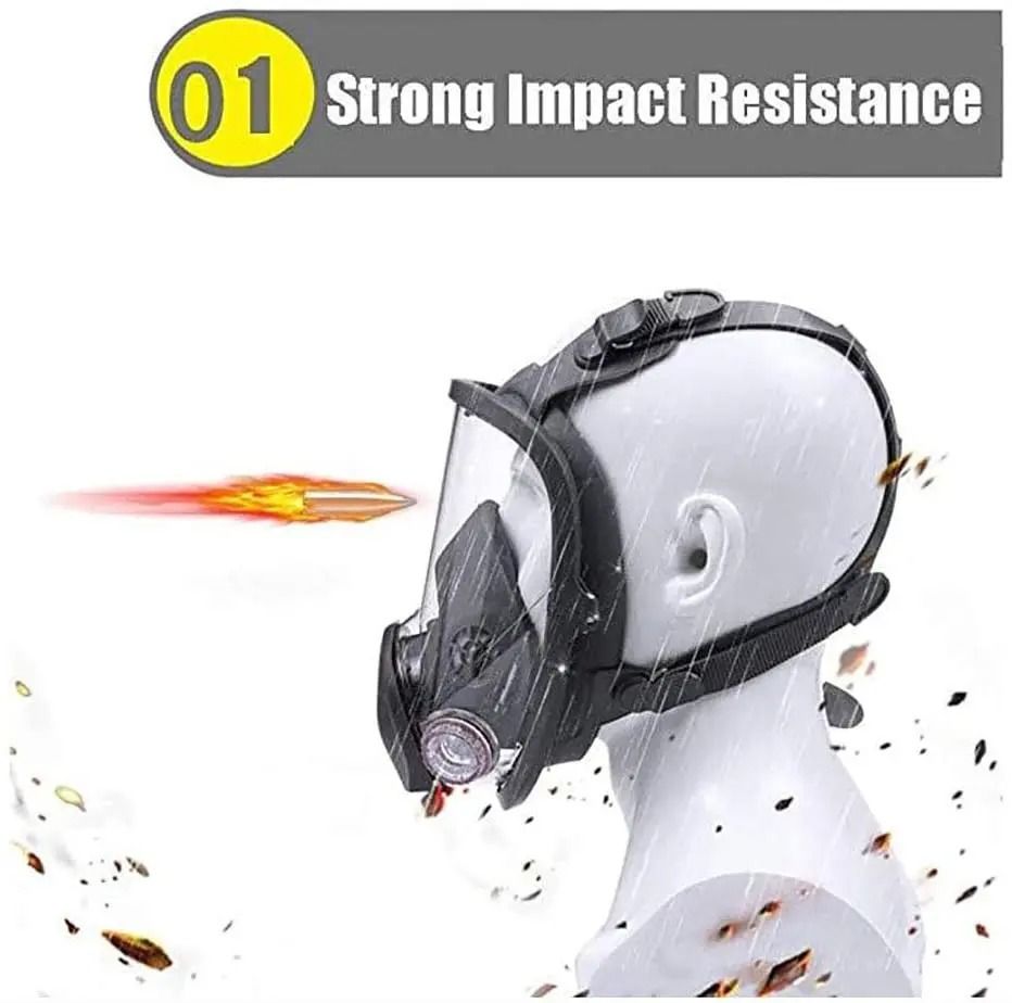 Full Face Gas Mask with Filter for Industrial Safety Spraying and Formaldehyde Protection