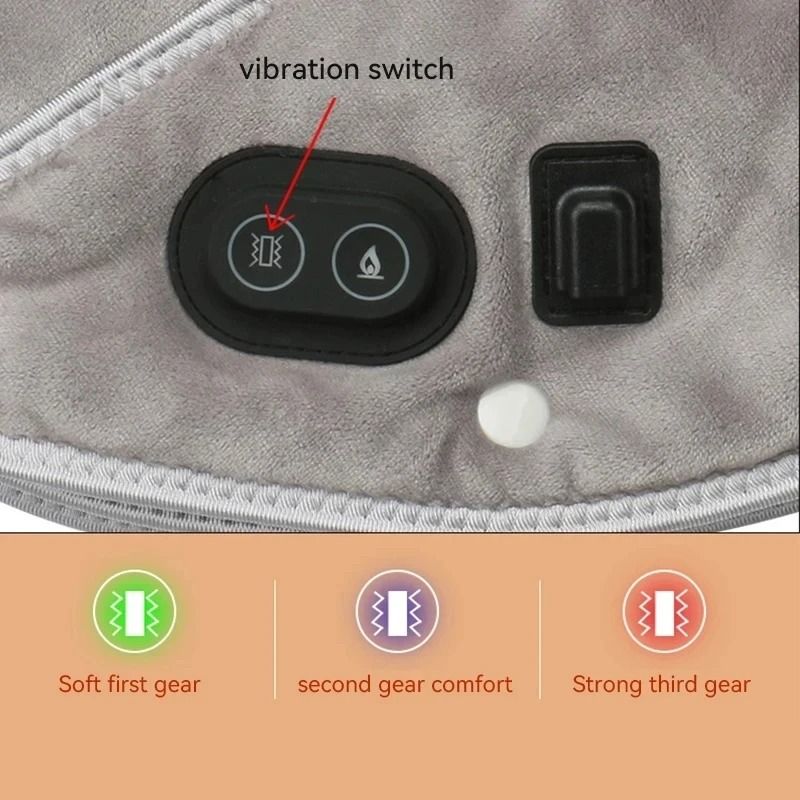 Electric Heating Neck Shoulder Vibration Massager Cervical Vertebra Infrared Therapy Heated Pad