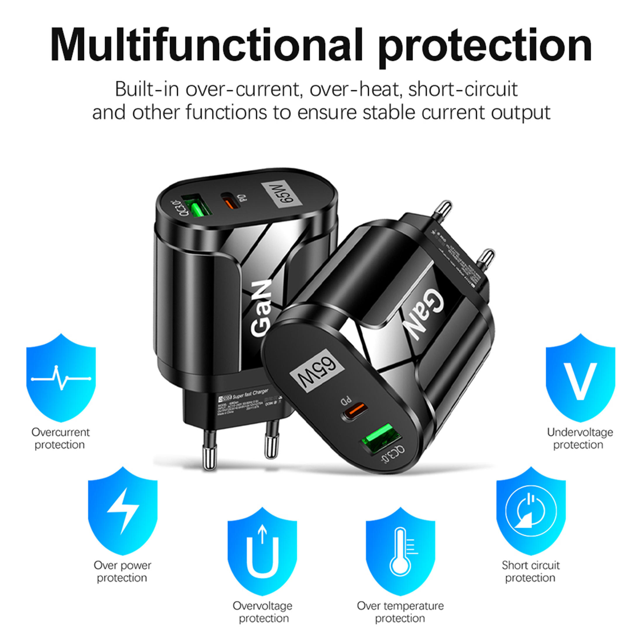USB Type C Wall Charger, PD Mobile Phone Quick Charge Adapter