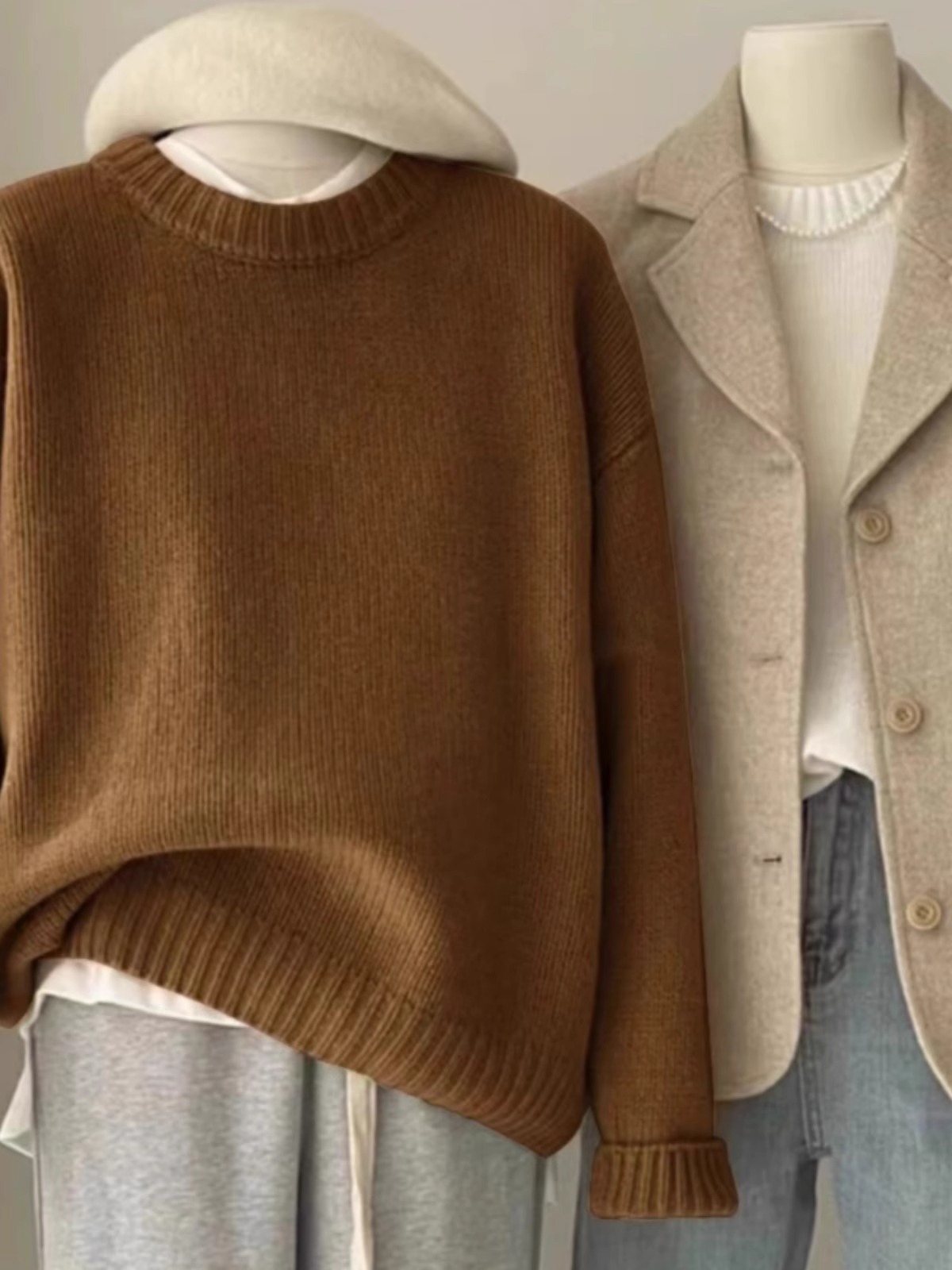 Women's Cashmere Crewneck Sweater in 100% Pure