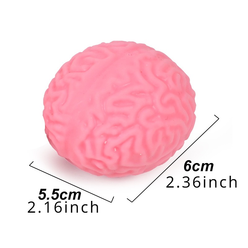Mini Brain Squishy Squeeze Ball - Fun Stress Relief Toy for Teens and Adults, Perfect for Party Favors & Gifts