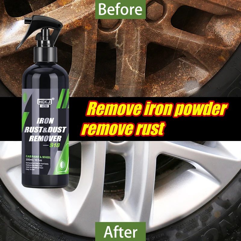 HGKJ Iron and Rust Remover Spray for Car Wheels and Paint