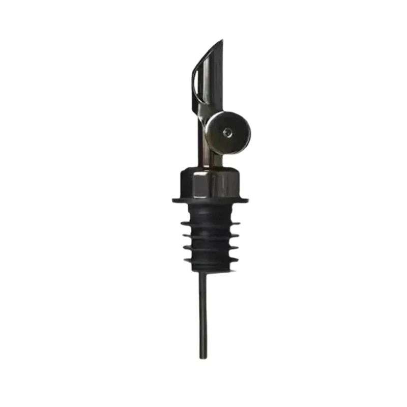 Self-Closing Olive Oil Pour Spout with Leak-Proof Rubber Stopper, Stainless Steel Bottle Pourer