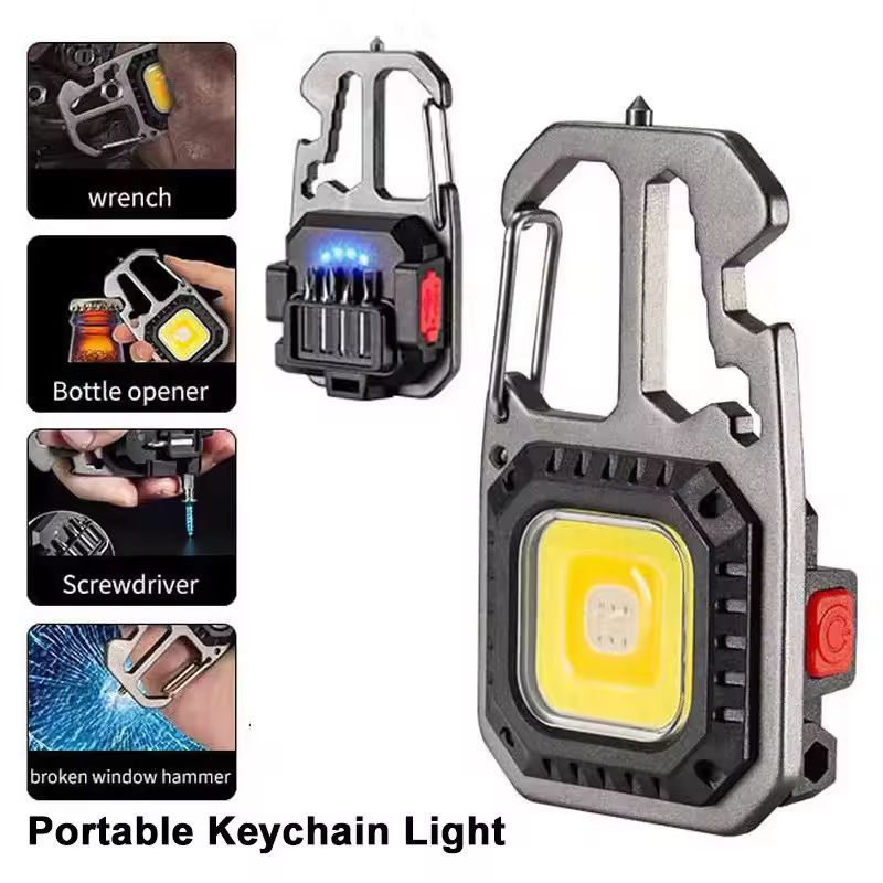 HeroLight Rechargeable Keychain Flashlight (Multifunction COB) – 1-3 Pack