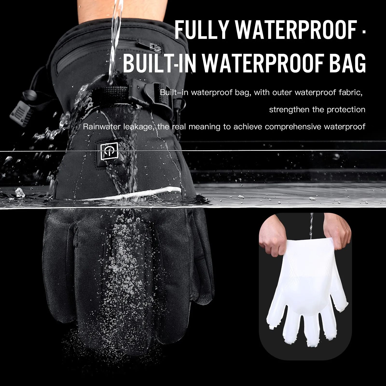 Electric Heated Gloves – Waterproof Thermal Winter Moto & Snowmobile Protection