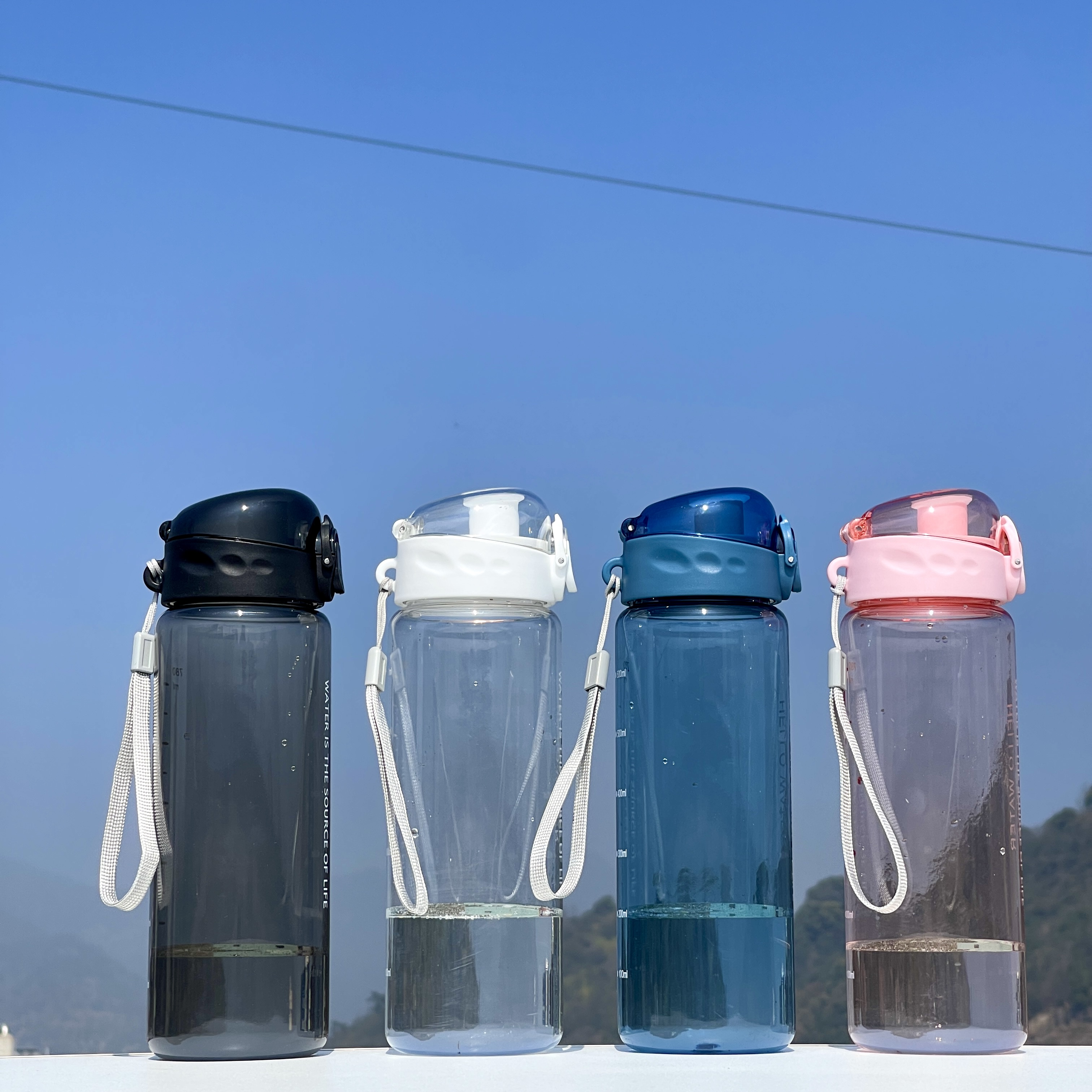 Leak Free Sports Water Bottle BPA Free Lightweight Portable for Hiking Gym and Travel