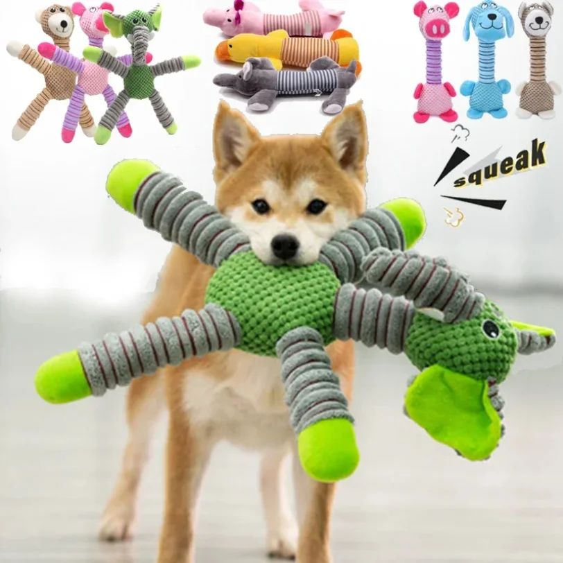Durable Squeaky Plush Dog Chew Toy