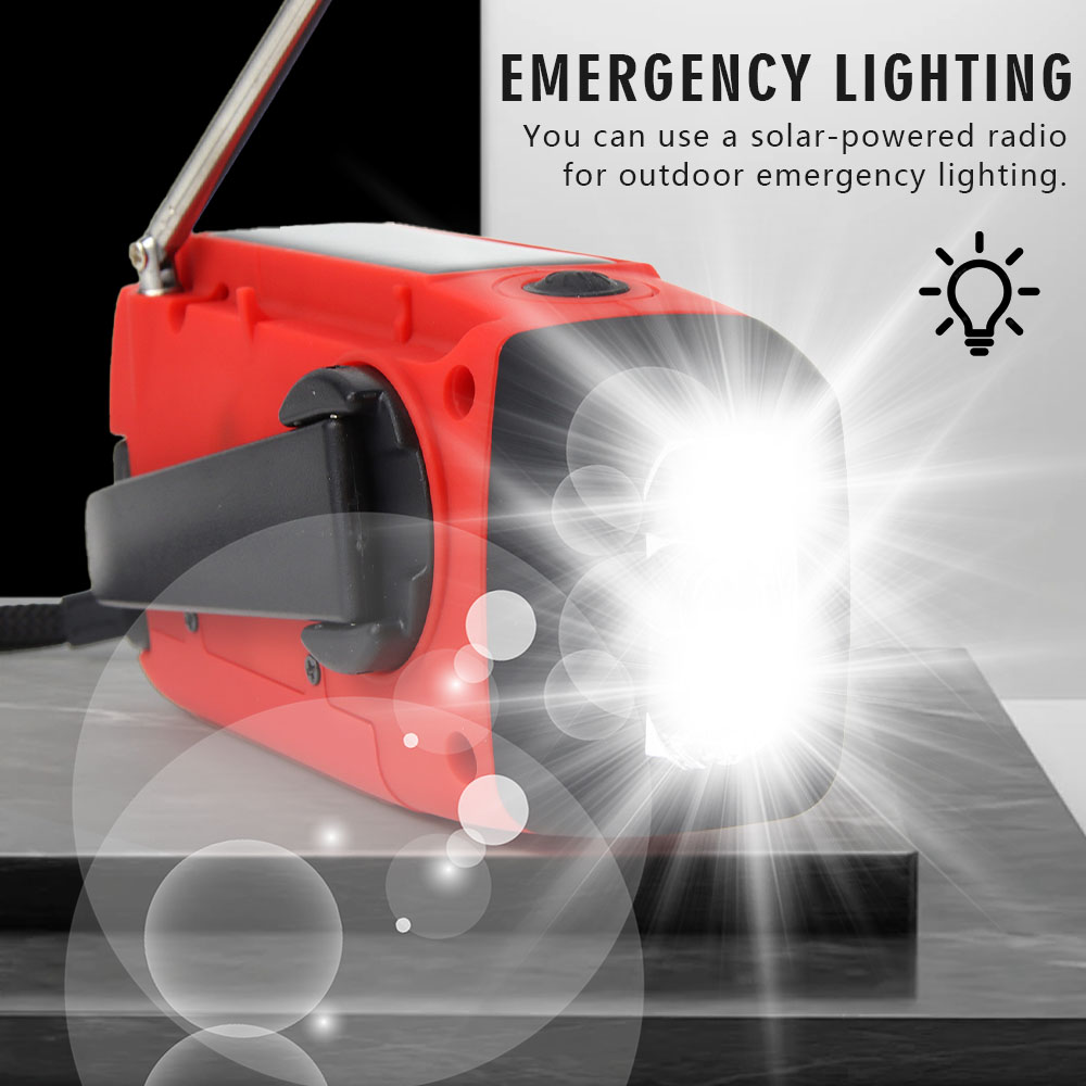 Emergency Solar Hand Crank Radio with NOAA Weather Alert & Power Bank