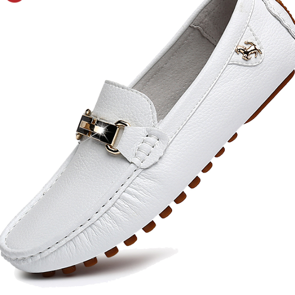Men's Handmade PU Leather Loafers, Casual Slip-on Moccasins, Luxury Driving Flats, Comfy White Shoes for Men