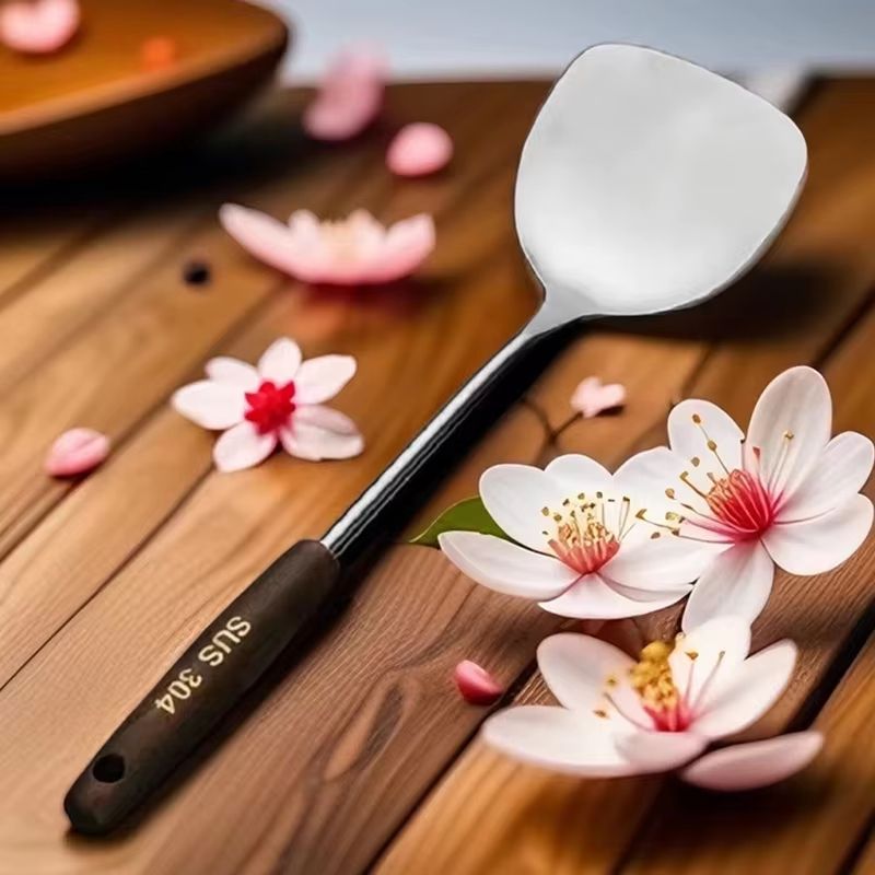 Stainless Steel Wok Spatula and Ladle Kitchen Utensil Set