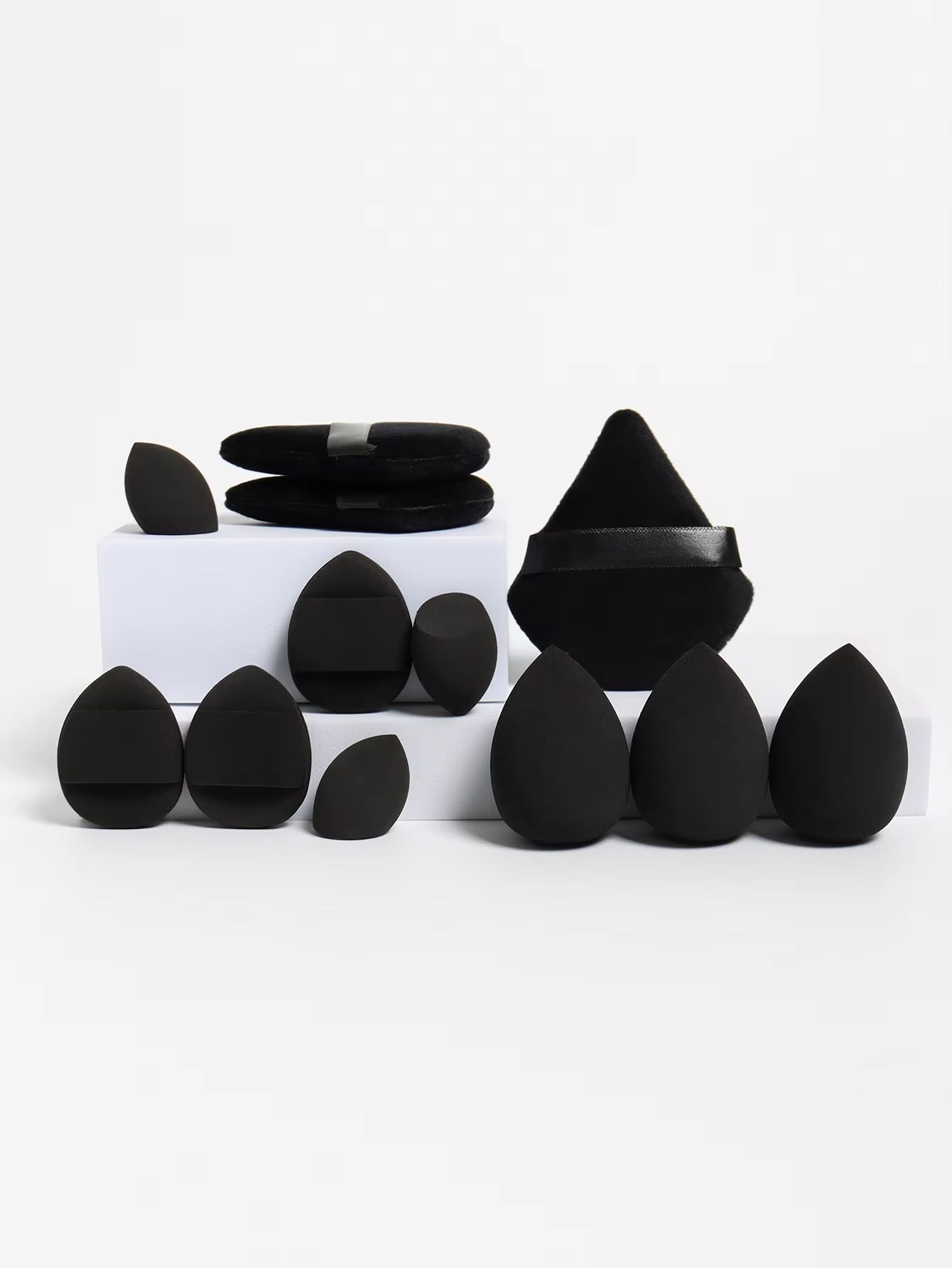 All-Purpose 12-Piece Makeup Sponge Set with Puffs and Beauty Eggs