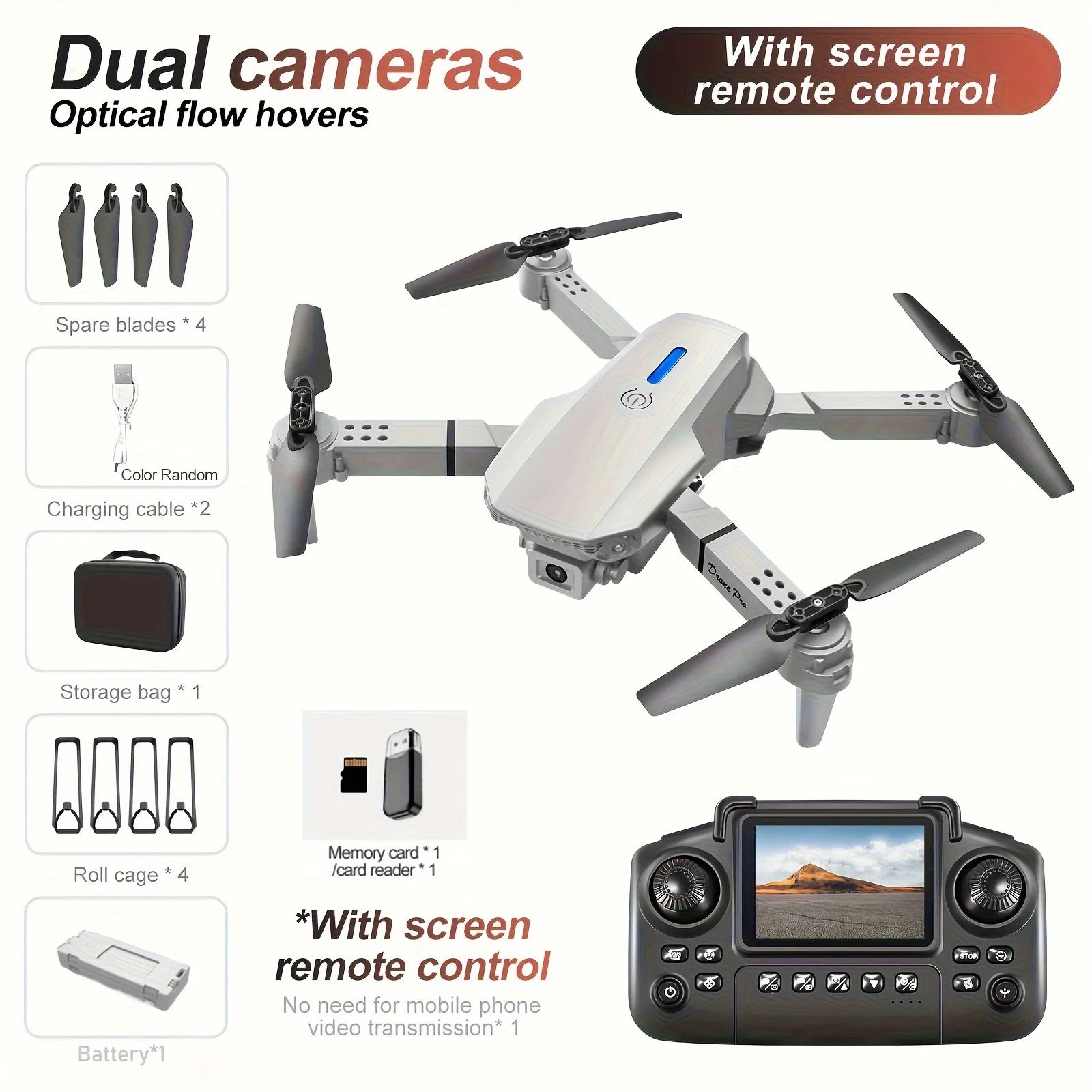 Foldable 4K Drone with Camera