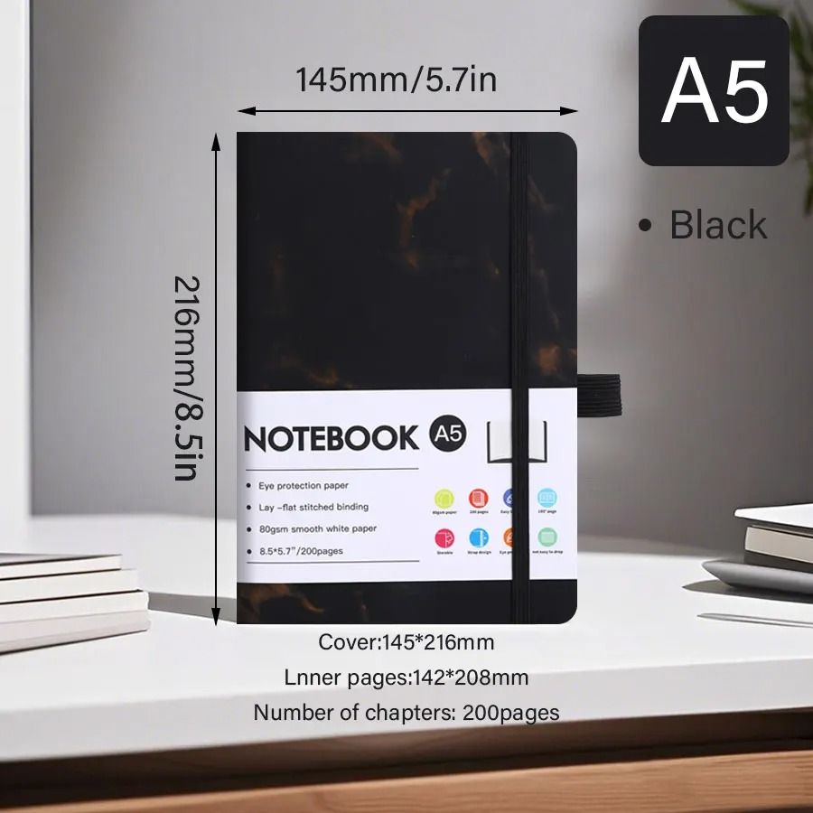 Professional A5 Paper Notebook – Thickened Page Executive Planner & Compact Lightweight Office Journal