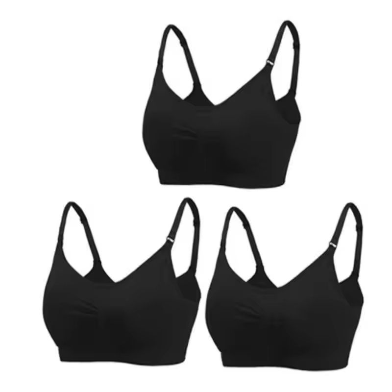 3pcs Maternity Nursing Bras Seamless Cotton Breastfeeding Underwear