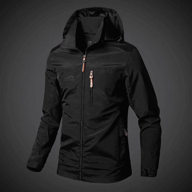 Mens Windbreaker Jacket Waterproof Hooded Military Style Outdoor Coat