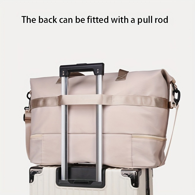 Large Capacity Travel Duffel Bag with Shoe Compartment Durable Gym Tote