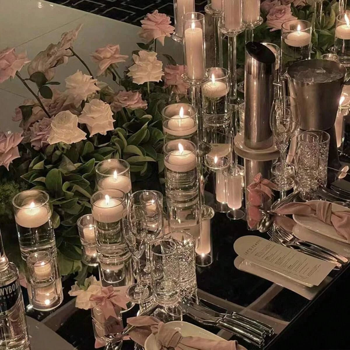 Cylinder Glass Vase & Candlestick