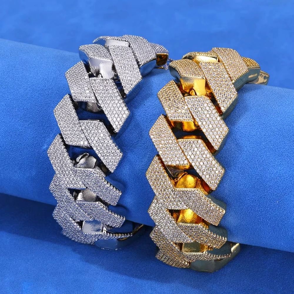 Iced Out Cuban Link Chain 15mm Six Row Heavy Hip Hop Necklace