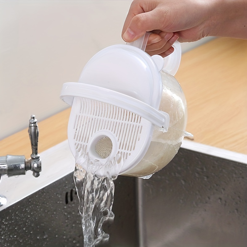 Quick Rice Washer Portable Creative Multifunctional Plastic Rice Washing Tool for Kitchen Use