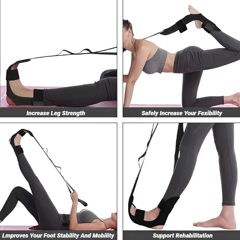 Muscle Relaxation Yoga, Fitness Band Leg Stretcher, Flexibility Strap, Open Back, Plantar Fasciitis Rehabilitation
