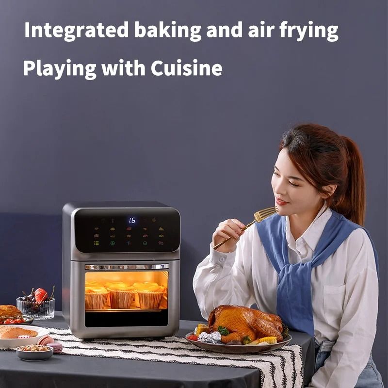 10 L Electric Air Fryer Oven with Touchscreen 360 degrees Convection & Auto Clean Function