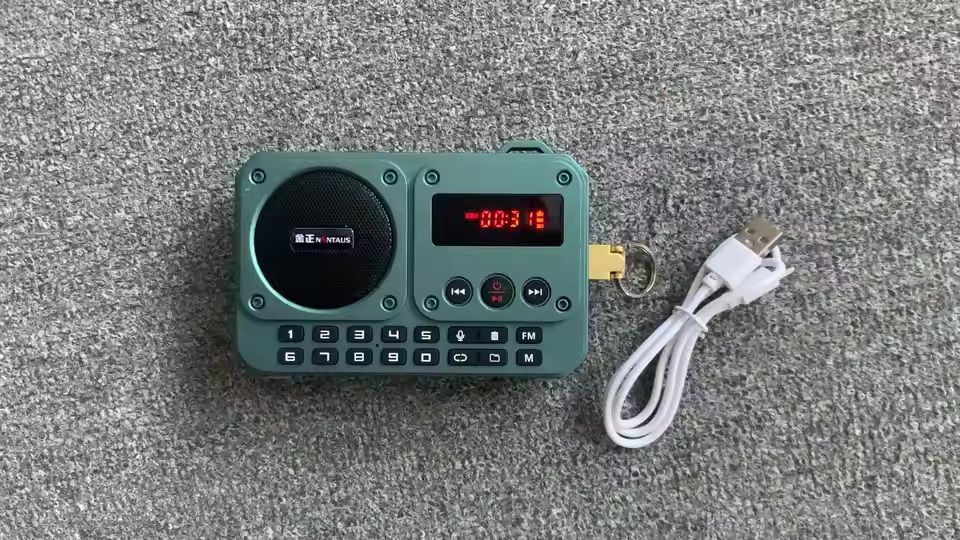 Mini FM Radio with Bluetooth Speaker and LED Display