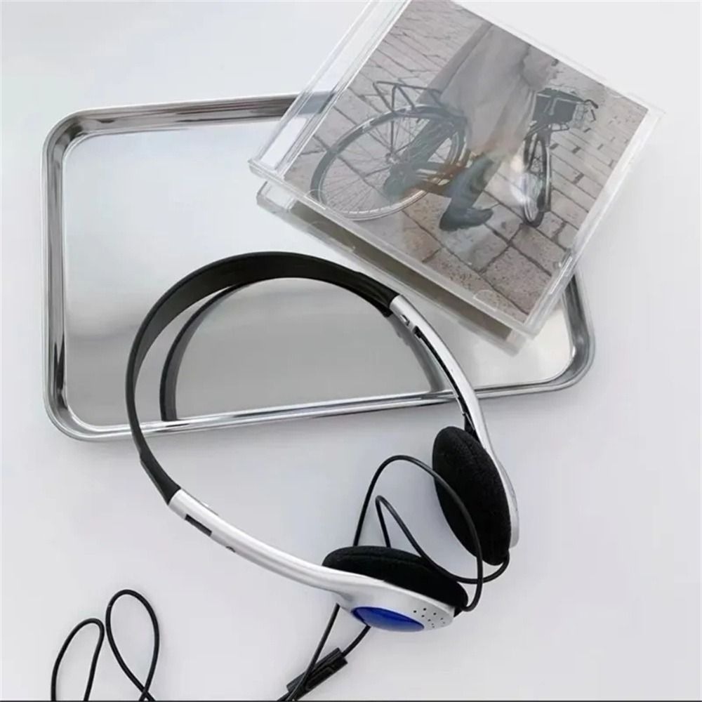Retro Personality Headset Stylish Over Ear Blue & Black Fashion Headphones