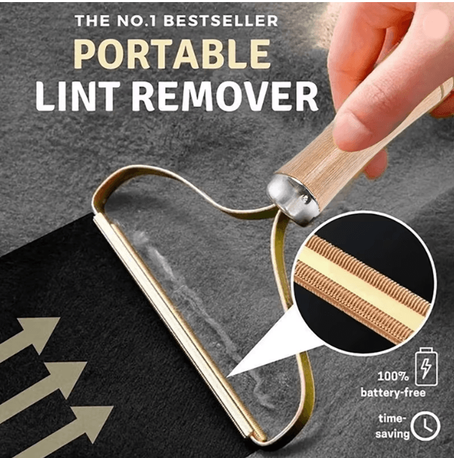 Portable Manual Lint Remover Pet Hair Brush for Clothes and Sofa