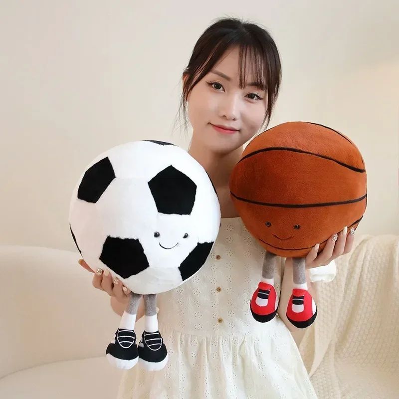Plush Football and Basketball Sports Toy Pillow