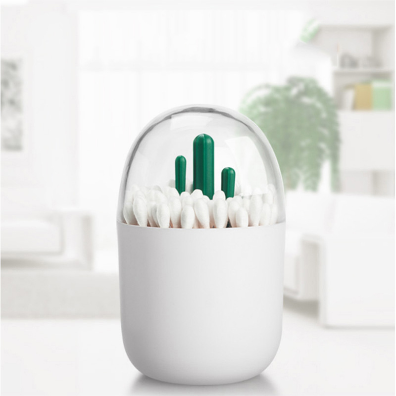 Cute Cartoon Dustproof Plastic Toothpick Holder Decorative Cotton Swab & Toothpick Dispenser for Organized Spaces