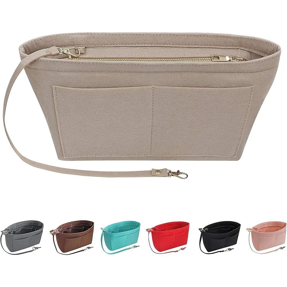 Felt Tote Bag Organizer – Portable Multi-Pocket Handbag Insert & Cosmetic Liner