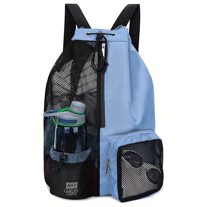 Breathable Mesh Drawstring Backpack Wet Dry Swim Gym Beach Bag