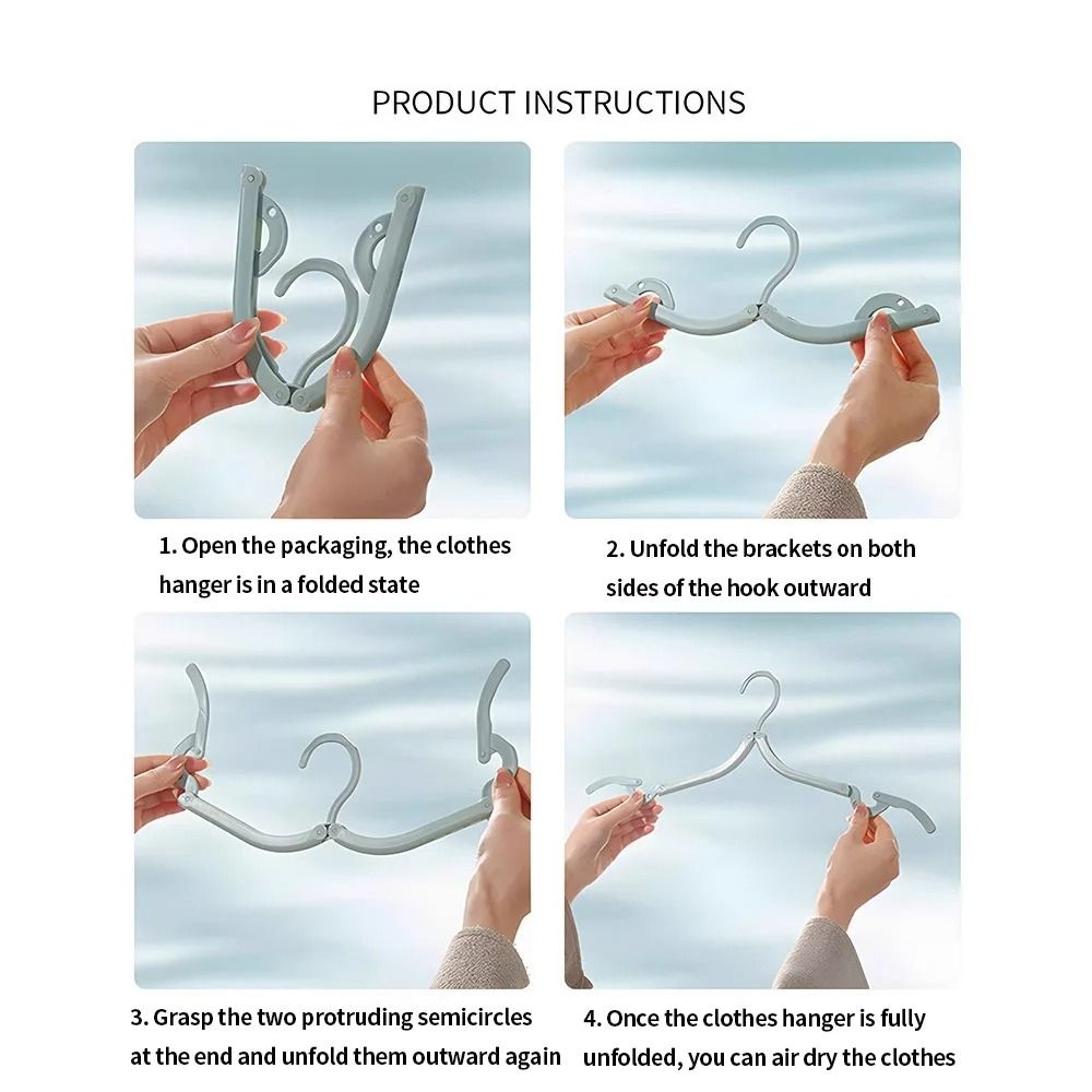 ABS Travel Folding Clothes Hanger – Ultra-Light Portable & Anti-Slip Design